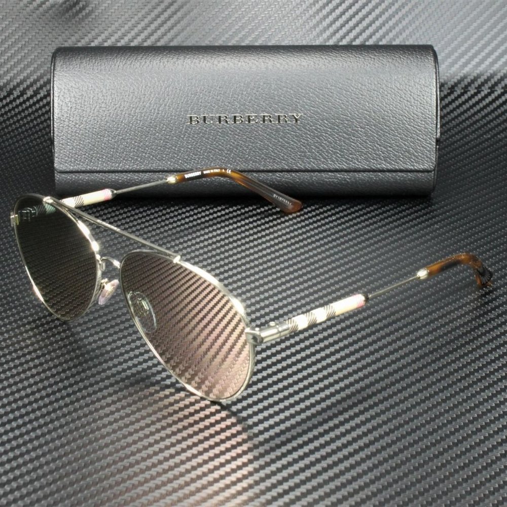 Burberry Rose Gold Aviator 57mm Sunglasses